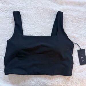 Abercrombie and Fitch-YPB 
Black Square Neck Crop Top workout tank